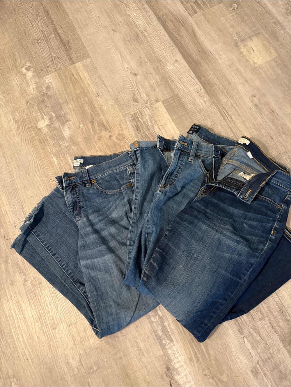 J. Crew Women's Mixed Blue Straight Leg Jeans Bundle
